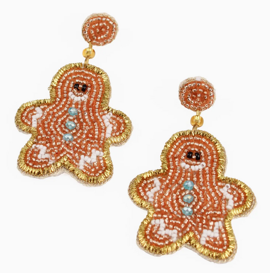 Gingerbread Man Earrings