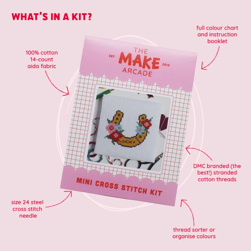 Lucky Horseshoe Mini Cross Stitch Kit