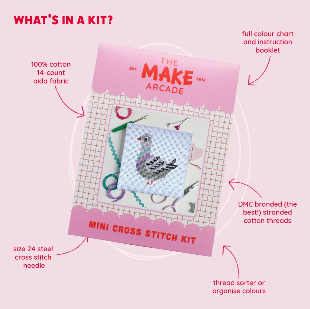 Pigeon Mini Cross Stitch Kit