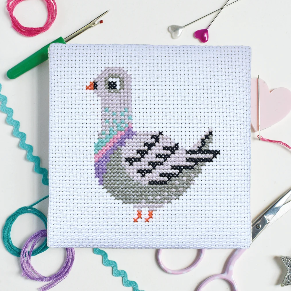 Pigeon Mini Cross Stitch Kit