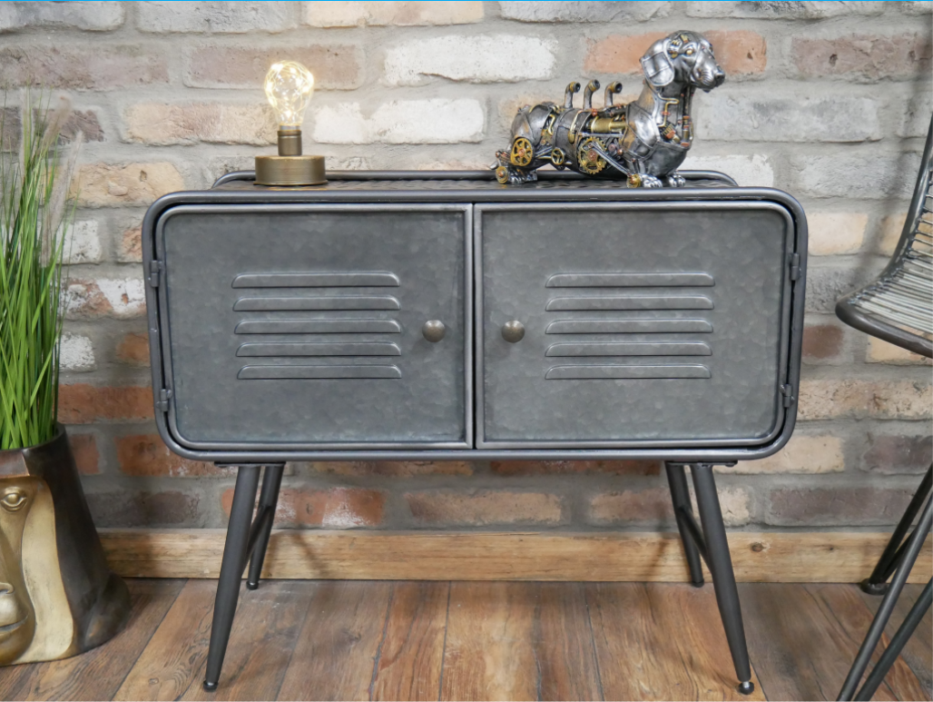 Silver Metal Industrial Cabinet