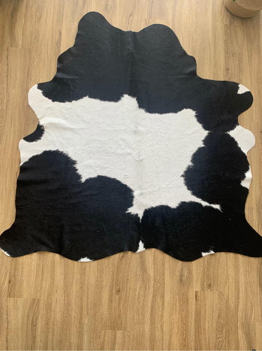 Small Cow Hide Rug Black And White