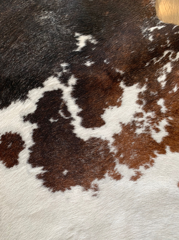 Small Cow Hide Rug Brown And Off White