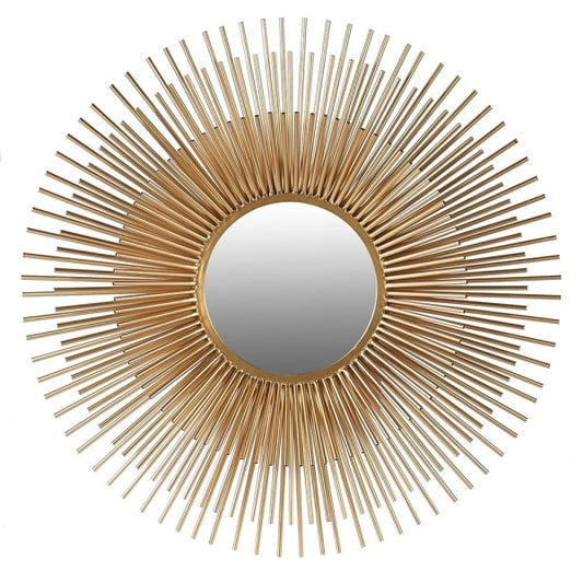 Small Gold 3D Sunburst Mirror