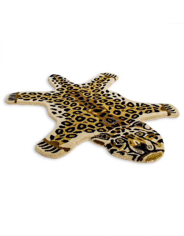 Small Leopard Woolen Rug