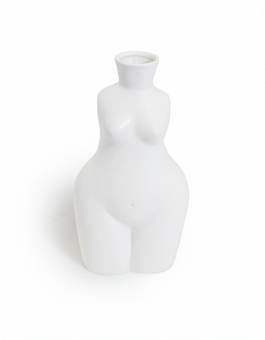 Small White Female Body Vase