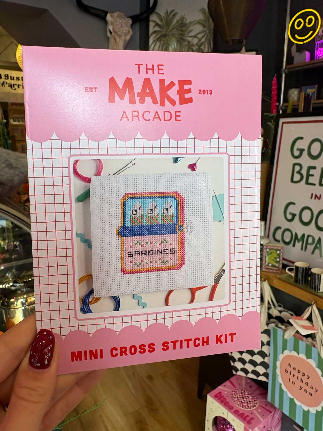 Sardines Mini Cross Stitch Kit