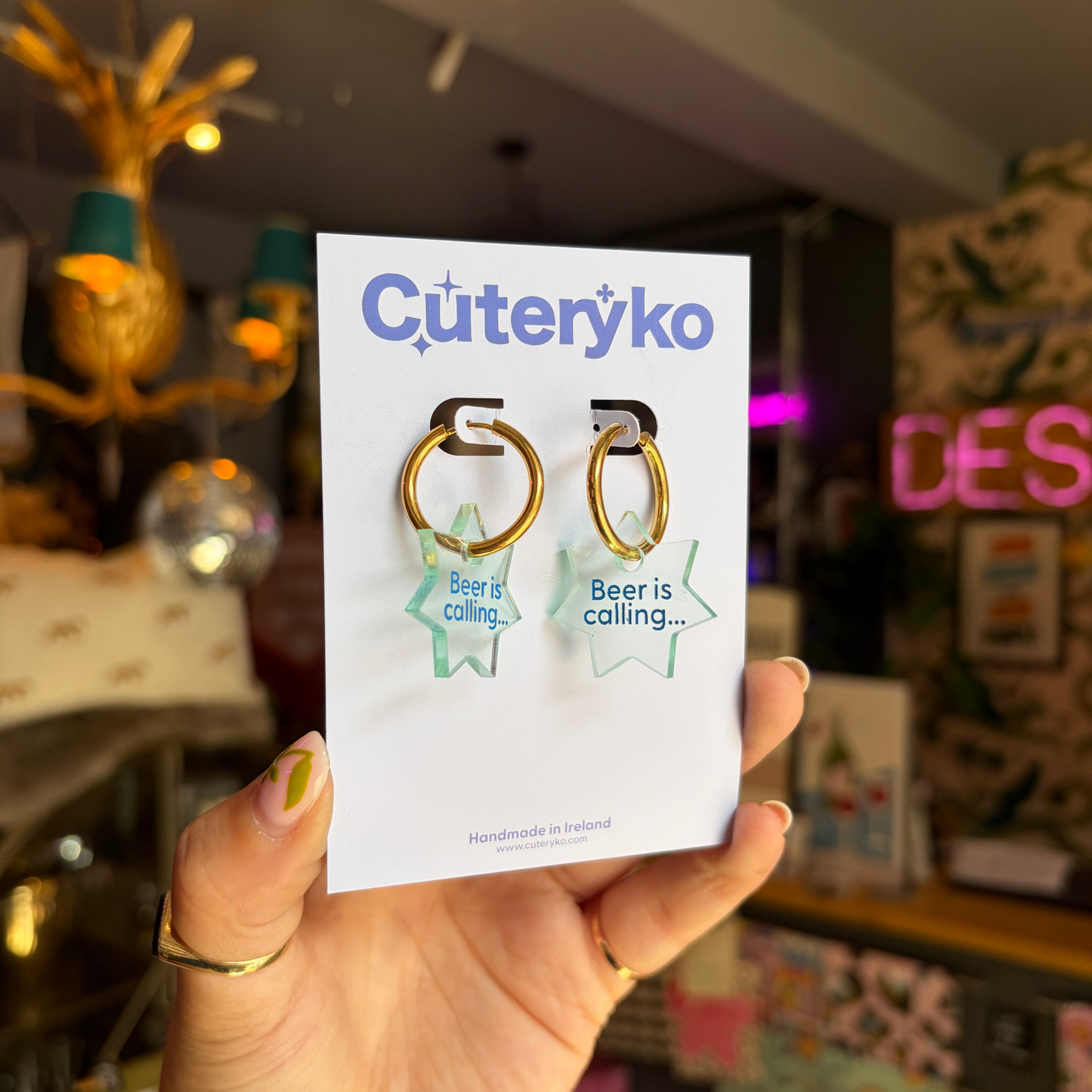 Beer Is Calling Earrings