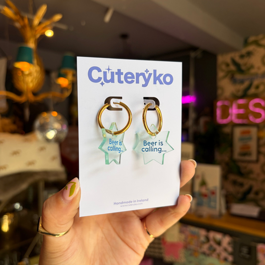 Beer Is Calling Earrings