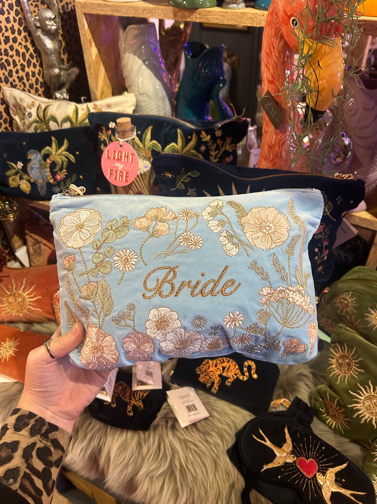 Elizabeth Scarlett Floral Blue Bride Bag