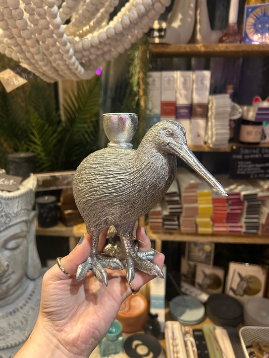 Silver Kiwi Candle Holder