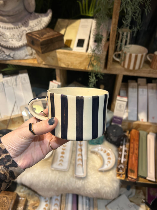 Graphite Candy Stripe Mug