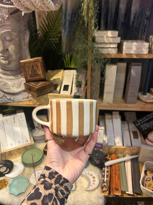 Latte Candy Stripe Mug