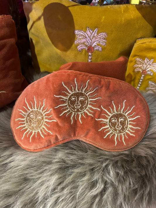 Elizabeth Scarlett Sun Goddess Eye Mask - Rust